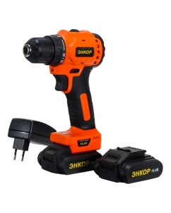 Купить Аккумуляторный шуруповерт Энкор ДША-16Л - Б/Щ, 2 акк. 2,0 А*ч 50023  в E-mobi