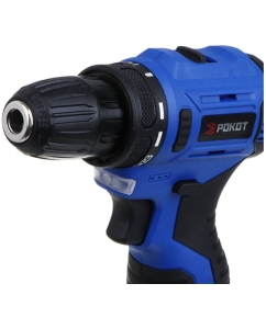 Купить Дрель-шуруповерт аккумуляторный РОКОТ бесщеточный, 12В, 2 Ач, 0-400/0-1400 об/мин, 38 Нм 691-044  в E-mobi