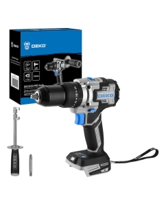 Купить Дрель-шуруповерт аккумуляторная ударная бесщеточная DEKO DKCID20 PRO, 20В, без АКБ и з/у 063-4457 в E-mobi