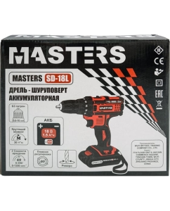Купить Аккумуляторная дрель-шуруповерт MASTERS SD-18L 18809  в E-mobi