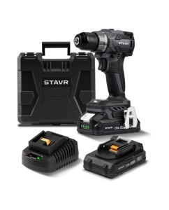Купить Дрель-шуруповерт аккумуляторная бесщеточная Ставр 18В UNI-M, максимальный крутящий момент 50Нм, Stavr SDD 18BL-2К, 9020100433 в E-mobi