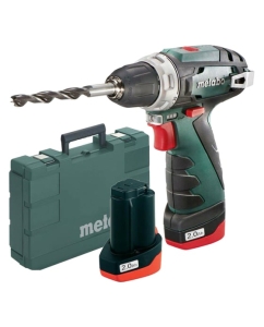 Купить Аккумуляторная дрель-шуруповерт Metabo PowerMaxx BS 12 В, 2х2 Ач, Li-Ion, LC40, патрон, кейс 600080500  в E-mobi