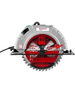 Купить Циркулярная пила Hammer CRP2400/305 2400 Вт, 3700 об/мин, 305x30 мм, максимальный пропил 117 мм 630819  в E-mobi