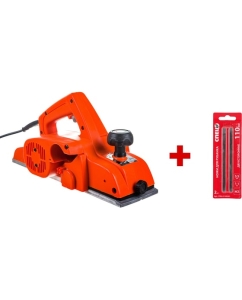 Купить Рубанок СПЕЦ БРУ-840, 1000Вт, ширина обработки 110мм, картонная упаковка + ножи для рубанка 110мм Спец СПЕЦ-1536/СПЕЦ-2100203  в E-mobi