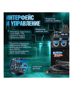 Купить Сварочный полуавтомат SOLARIS MIG-201  в E-mobi