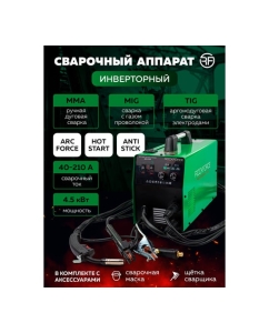 Купить Сварочный аппарат Rockforce 4.5кВт, 230В, диаметр электрода - 1.6-4мм, диаметр проволоки - 0.6-1мм, сварочный ток - 40-210А RF-MIG-210P(58936)  в E-mobi