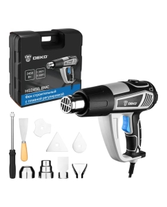 Купить Фен строительный DEKO HG2450 в кейсе, с плавной регулировкой, 2450 Вт 085-1130 в E-mobi
