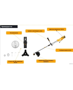 Купить Триммер садовый электрический DEKO DKTR1250 MAX 065-1244  в E-mobi