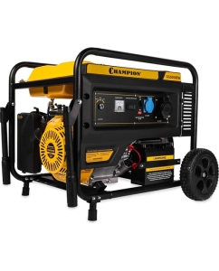 Купить Генератор Champion GG5000EW (5/5,5кВт OHV 15лс 25л 81кг эл.старт колеса)  в E-mobi
