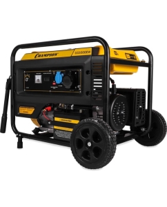 Купить Генератор Champion GG5000EW (5/5,5кВт OHV 15лс 25л 81кг эл.старт колеса)  в E-mobi