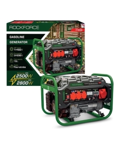 Купить Генератор бензиновый с транзисторным запуском Rockforce 15л, 830-2500Вт, 7л.с RF-FY3000(60802)  в E-mobi