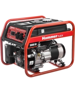 Купить Бензоэлектростанция Hammer Flex GN3000 3кВт 220В 50Гц бак 15л непр.9ч 522787 в E-mobi