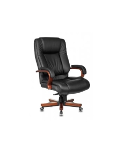 Купить Кресло руководителя Бюрократ T-9925WALNUT/BLACK, темный орех/черный в E-mobi