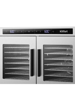 Купить Сушилка для овощей и фруктов Kitfort КТ-4936 серебристый; черный  в E-mobi