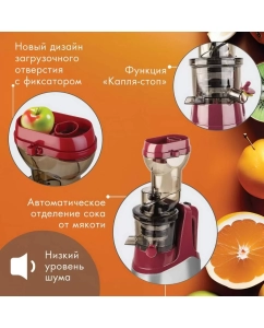 Купить Соковыжималка шнековая Endever SIGMA-102 420 Вт красный; серебристый  в E-mobi