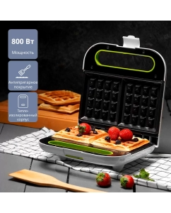 Купить Электровафельница Galaxy GL2963 White/Green в E-mobi