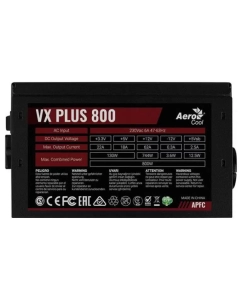 Купить Блок питания AeroCool VX PLUS 800 800W (VX-800 PLUS RGB)  в E-mobi