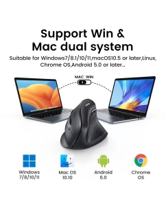 Купить Беспроводная вертикальная мышь uGreen MU008 черный (25444_)  в E-mobi