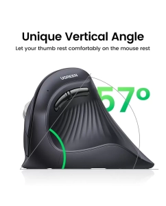 Купить Беспроводная вертикальная мышь uGreen MU008 черный (25444_)  в E-mobi