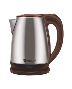 Купить Чайник электрический SAKURA SA-2161C 1.8 л серебристый, коричневый в E-mobi