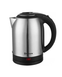 Купить Чайник электрический SAKURA SA-2121BS 2 л серебристый, черный в E-mobi