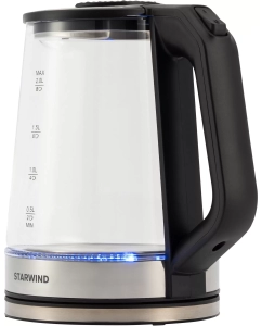 Купить Чайник электрический STARWIND SKG5778 2 л черный, прозрачный  в E-mobi
