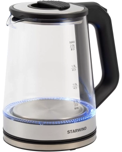 Купить Чайник электрический STARWIND SKG5778 2 л черный, прозрачный  в E-mobi