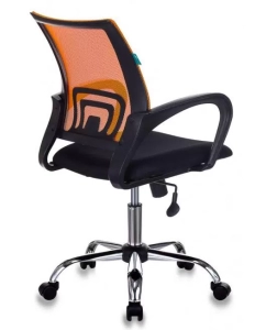 Купить Офисное кресло Бюрократ CH-695N/SL/OR/BLACK, оранжевый/черный/хром  в E-mobi