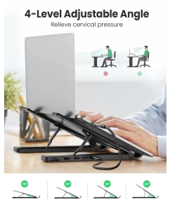 Купить Подставка для ноутбука Ugreen 5 в 1, 2 x USB 3.0, HDMI, SD/TF 80551  в E-mobi