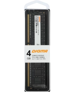 Купить Оперативная память DIGMA 4Gb DDR3L DGMAD31600004S (DGMAD31600004S), DDR3L 1x4Gb, 1600MHz в E-mobi