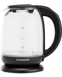 Купить Чайник электрический StarWind SKS4517, 2200Вт, черный  в E-mobi