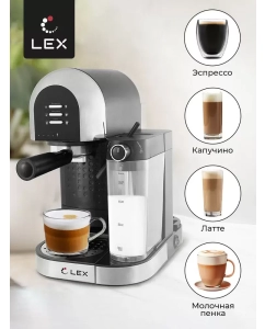 Купить Рожковая кофемашина LEX LXCM 3503-1 черный  в E-mobi