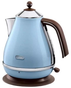 Купить Чайник электрический Delonghi IconaVintage 1.7 л голубой, серый в E-mobi