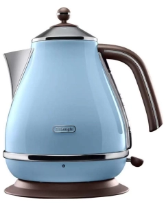 Купить Чайник электрический Delonghi IconaVintage 1.7 л голубой, серый  в E-mobi