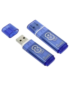 Купить Флешка SmartBuy Glossy 8ГБ Blue (SB8GBGS-B) в E-mobi