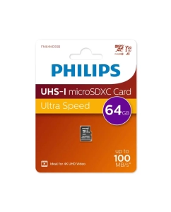 Купить Карта памяти Philips Micro SD 64 Гб FM (FM64MD55B/97) в E-mobi