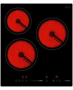 Купить Встраиваемая варочная панель электрическая HYUNDAI HHE 4554 BG черный в E-mobi