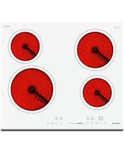 Купить Встраиваемая варочная панель электрическая HYUNDAI HHE 6452 белый  в E-mobi
