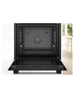Купить Встраиваемый электрический духовой шкаф Bosch HBG536ES3 черный, серебристый  в E-mobi