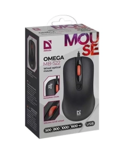 Купить Проводная мышь Defender MB-522 Omega черный  в E-mobi