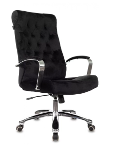 Купить Кресло руководителя Бюрократ T-9928SL, ткань, черный, металл [t-9928sl/fabr/black] в E-mobi