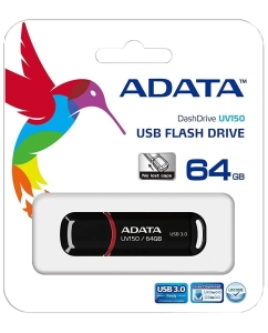 Купить Флешка ADATA UV150 64ГБ Black (AUV150-64G-RBK)  в E-mobi