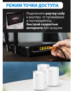 Купить Mesh система CUDY M1800 (3-Pack)  в E-mobi