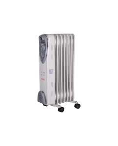 Купить Масляный радиатор Ресанта ОМ-7Н, с терморегулятором, 1500Вт, 7 секций, 3 режима, белый в E-mobi