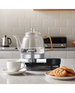 Купить Чайник электрический Kitfort КТ-6723 1.2 л серый; прозрачный  в E-mobi