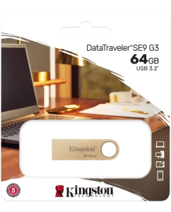 Купить Флешка Kingston DataTraveler SE9 64ГБ, USB3.0, золотистый в E-mobi