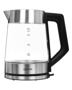 Купить Электрочайник DEXP EK-05GKWS серебристый в E-mobi