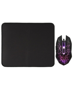 Купить Мышь+коврик проводная Aceline GS Notos  черный  в E-mobi