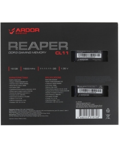 Купить Оперативная память ARDOR GAMING Reaper [DGSB316GB1600C11DC] 16 ГБ  в E-mobi