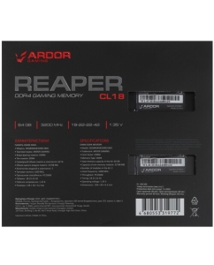 Купить Оперативная память ARDOR GAMING Reaper [DGSB464GB3200C18DC] 64 ГБ  в E-mobi